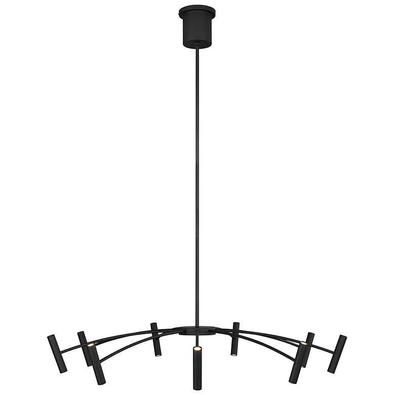 Image 1 Visual Comfort Modern Aerial 40" Matte Black LED Chandelier