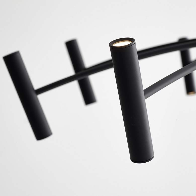 Image 2 Visual Comfort Modern Aerial 40" Matte Black LED Chandelier more views