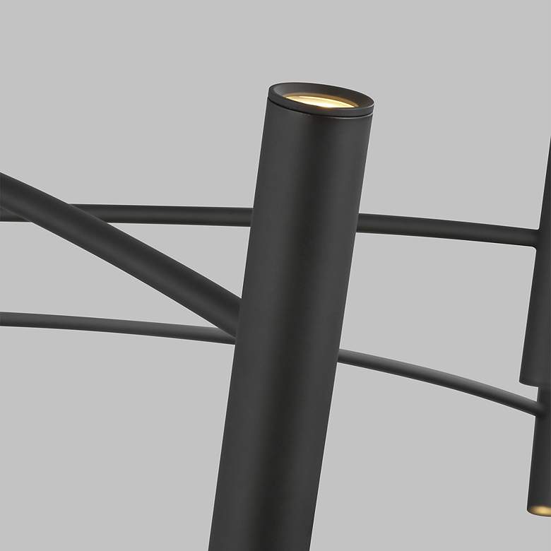 Image 5 Visual Comfort Modern Aerial 40" Matte Black LED Chandelier more views