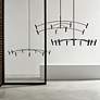 Visual Comfort Modern Aerial 40" Matte Black LED Chandelier