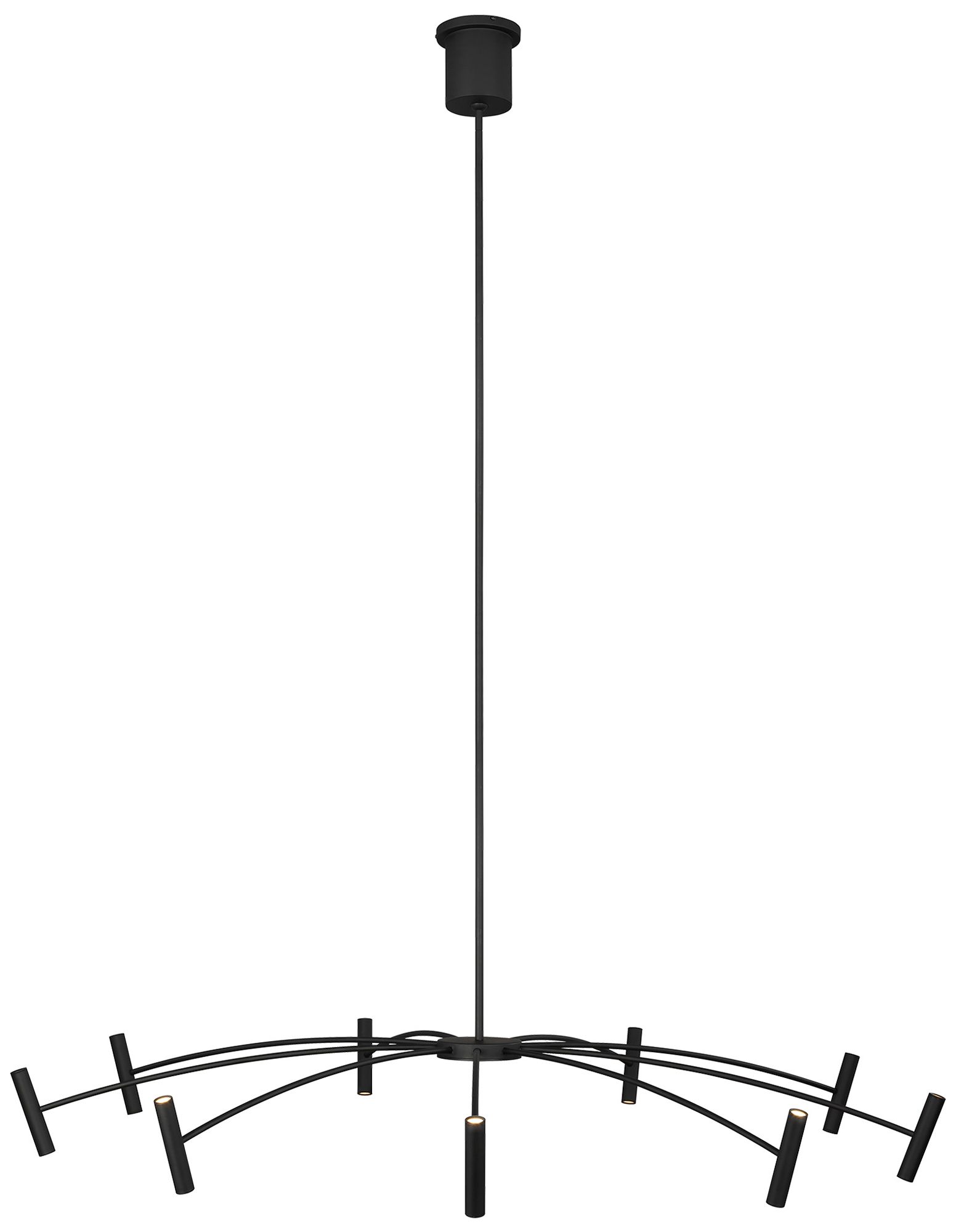 Image 2 Visual Comfort Modern Aerial 55 In. 3000K LED Matte Black Chandelier