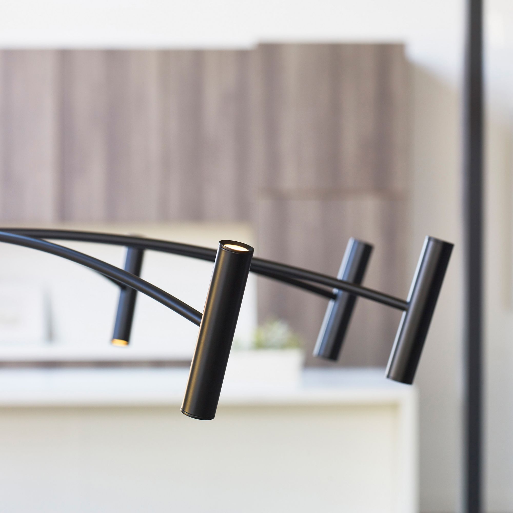 Image 5 Visual Comfort Modern Aerial 55 In. 3000K LED Matte Black Chandelier more views