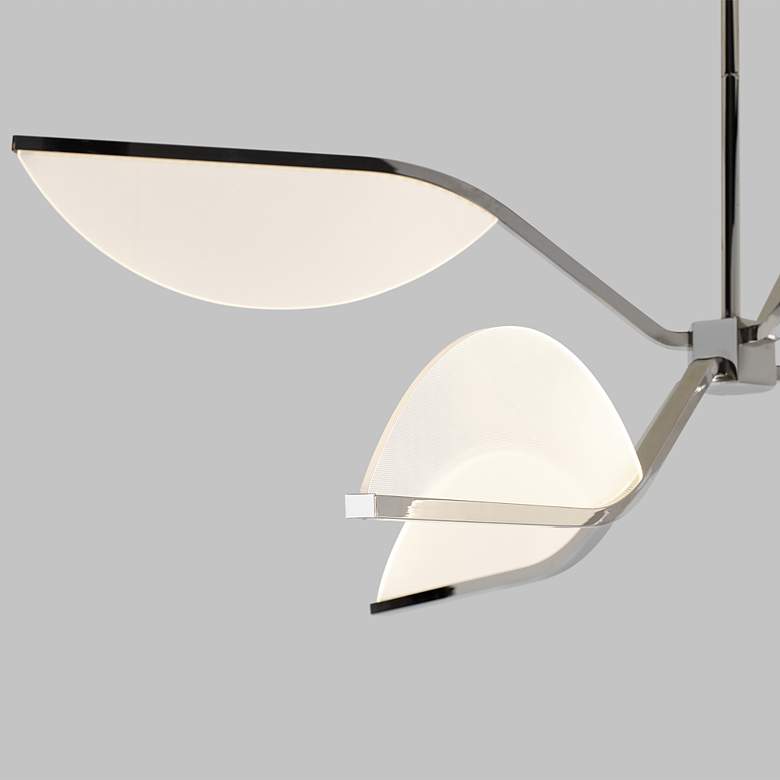 Image 2 Visual Comfort Modern Belterra 30 inch 3500K Pol Nickel Flushmount Chand more views