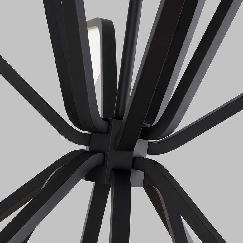Image 6 Visual Comfort Modern Belterra 43 inch 3000K LED Matte Black Chandelier more views