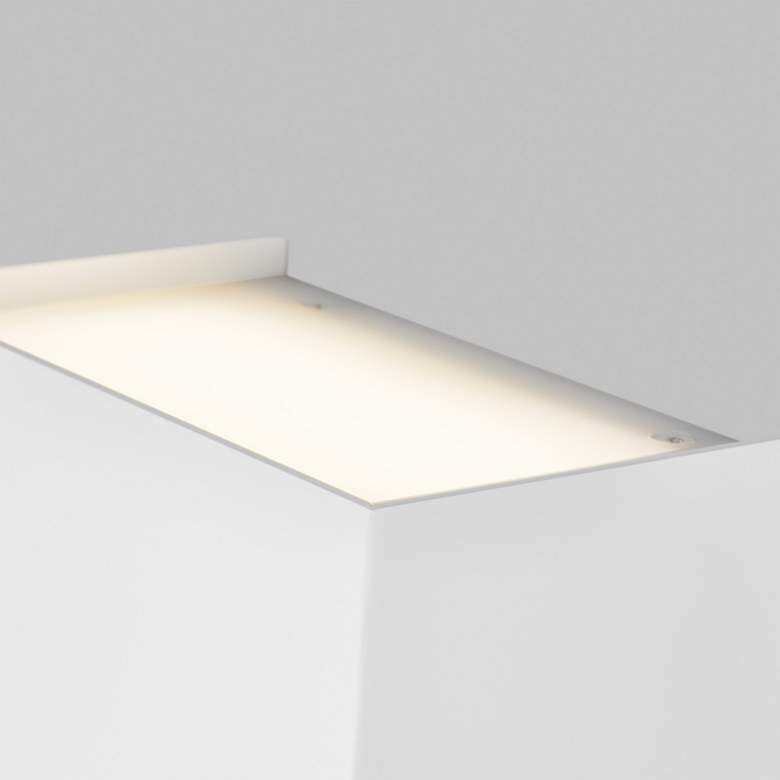 Image 3 Visual Comfort Modern Brompton 5" High White LED Wall Sconce more views