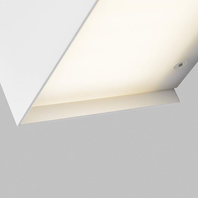 Image 4 Visual Comfort Modern Brompton 5" High White LED Wall Sconce more views