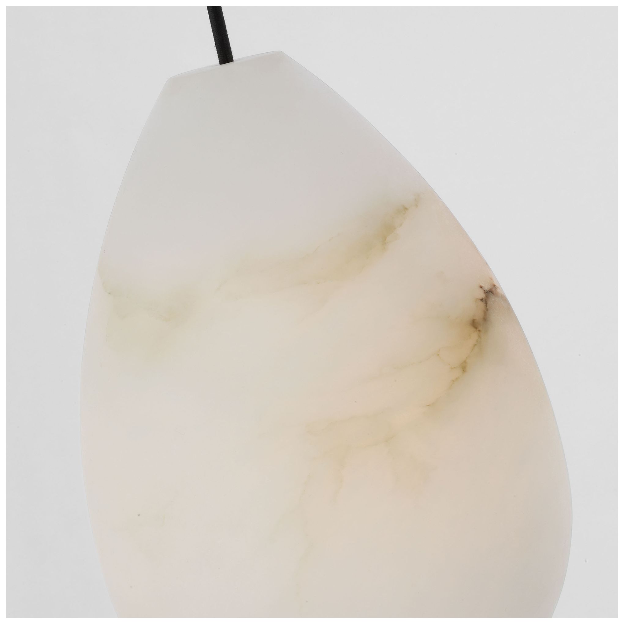 Image 3 Visual Comfort Modern E12 9 inch Wide Alabaster and Matte Black Pendant more views