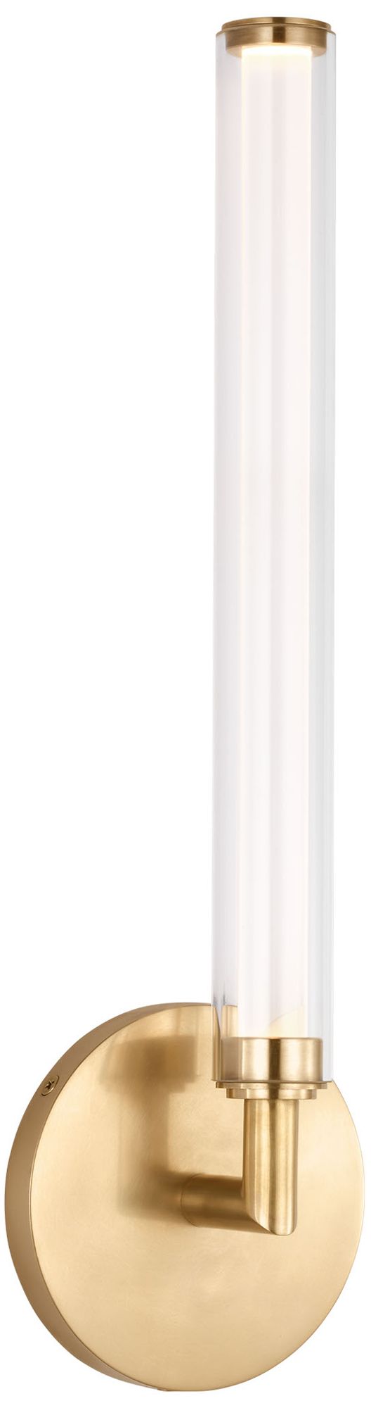 Image 2 Visual Comfort Modern LED 16 inch Tall Artisan Glass and Brass Wall Sconce more views