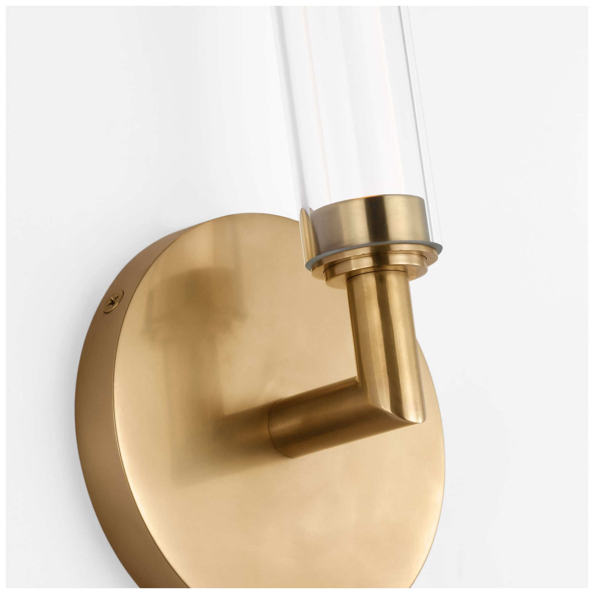 Image 3 Visual Comfort Modern LED 16 inch Tall Artisan Glass and Brass Wall Sconce more views