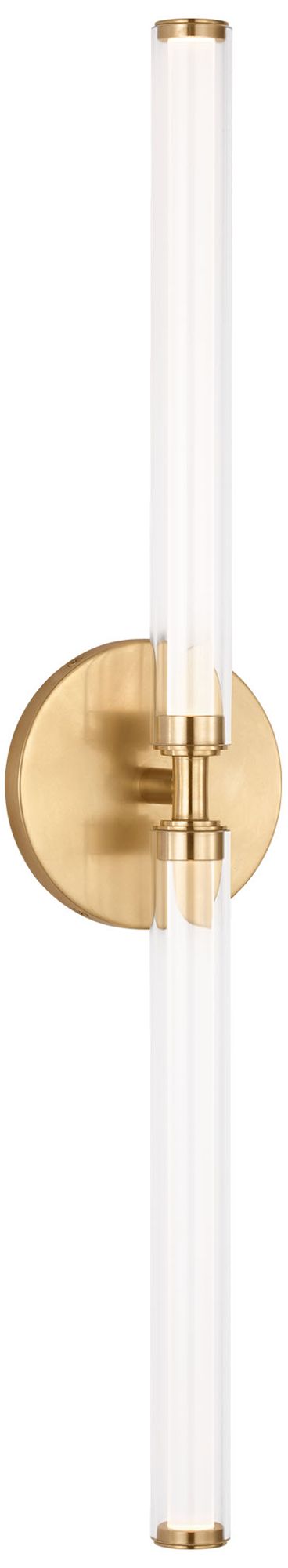 Image 2 Visual Comfort Modern LED 26 inch Artisan Glass and Antique Brass Bath Bar more views