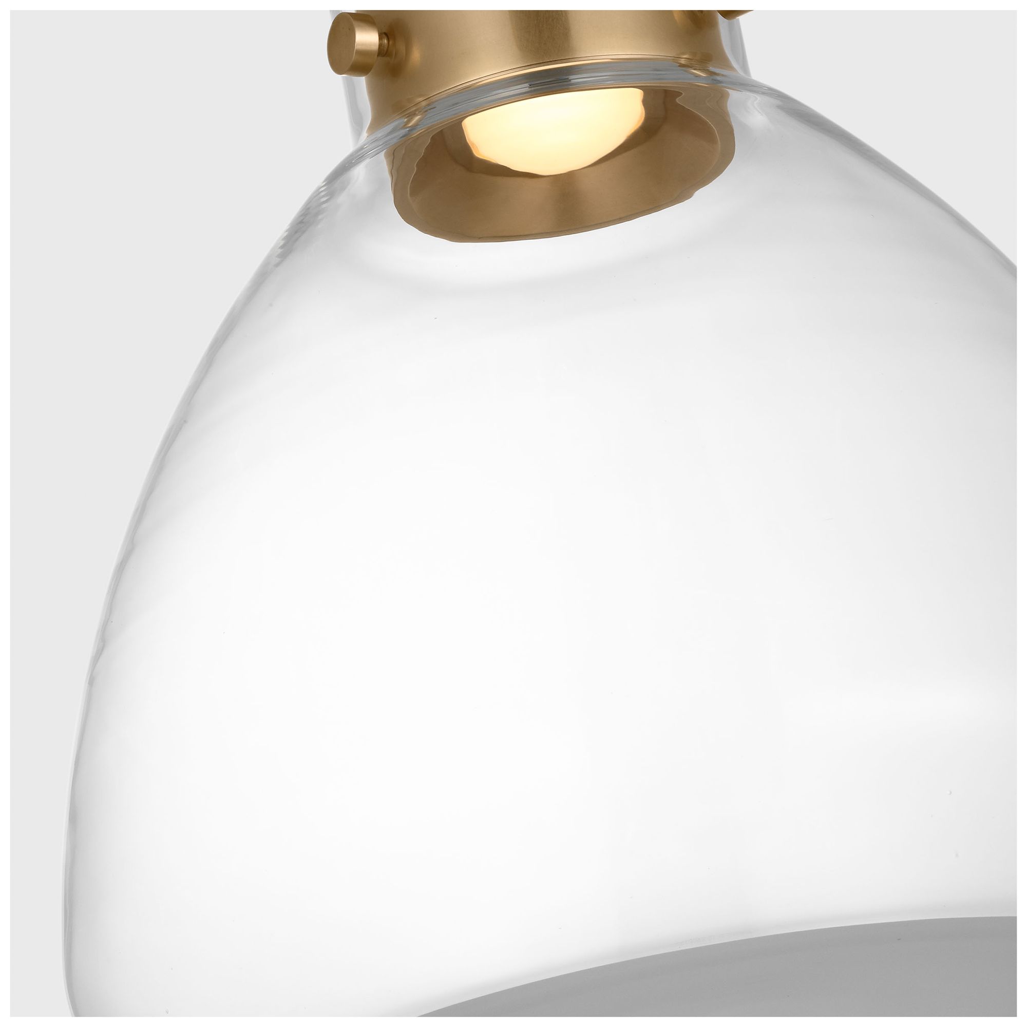 Image 3 Visual Comfort Modern LED Warm Dim 12 inch Brass and Clear Glass Pendant more views