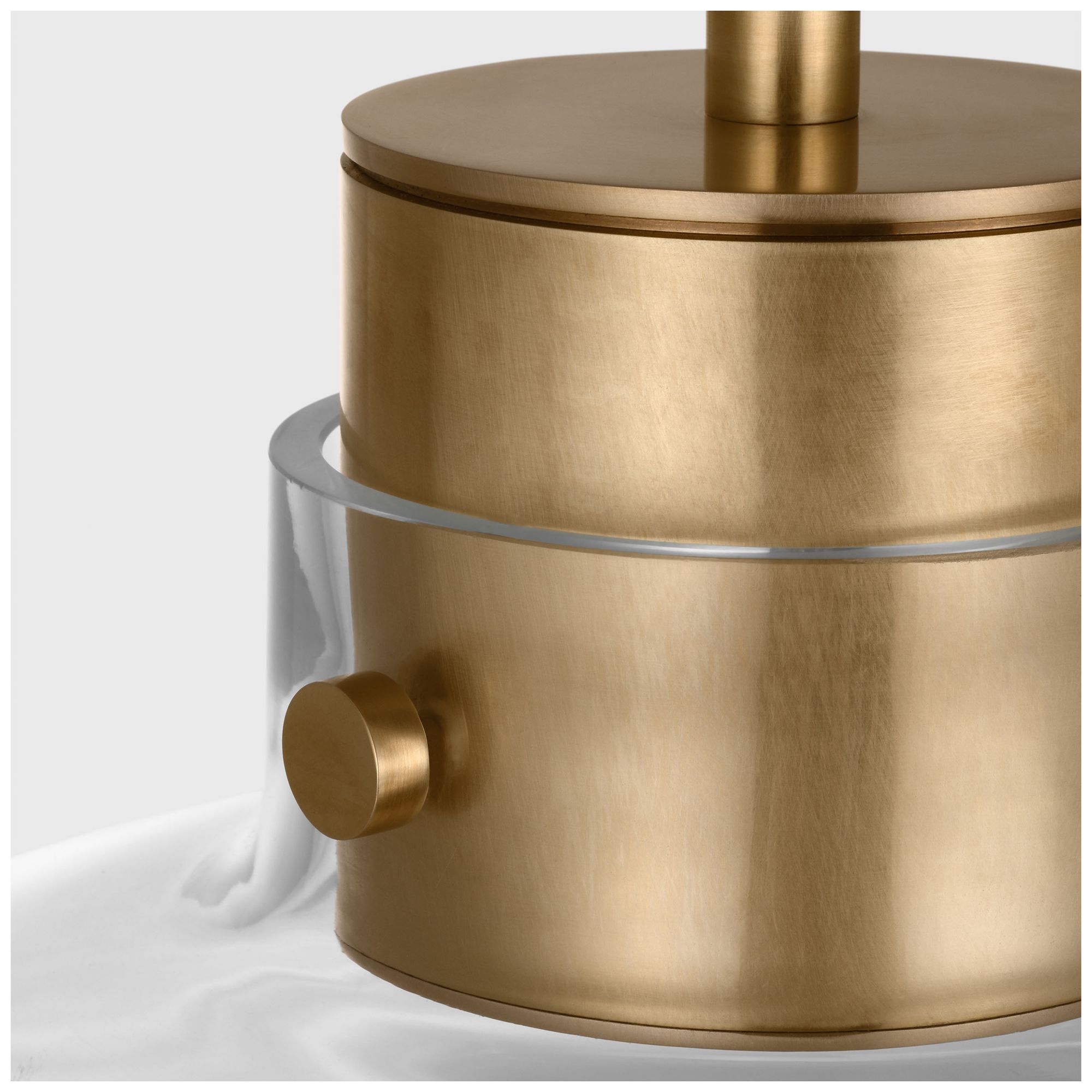 Image 6 Visual Comfort Modern LED Warm Dim 12 inch Brass and Clear Glass Pendant more views