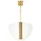 Visual Comfort Modern Nyra 28 inch 3500K LED Petals Plated Brass Chandelier