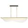 Visual Comfort Modern Nyra 60 inch 3000K LED Plated Brass Linear Chandelier