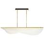 Visual Comfort Modern Nyra 60 inch 3000K LED Plated Brass Linear Chandelier