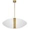 Visual Comfort Modern Nyra Grande LED Chandelier in Plated Brass