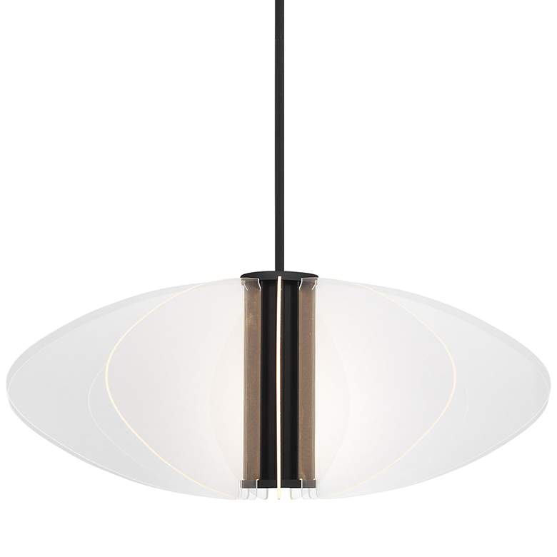 Image 1 Visual Comfort Modern Nyra Large LED Chandelier in Matte Black