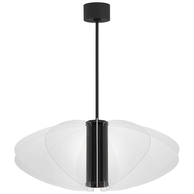 Image 5 Visual Comfort Modern Nyra Large LED Chandelier in Matte Black more views
