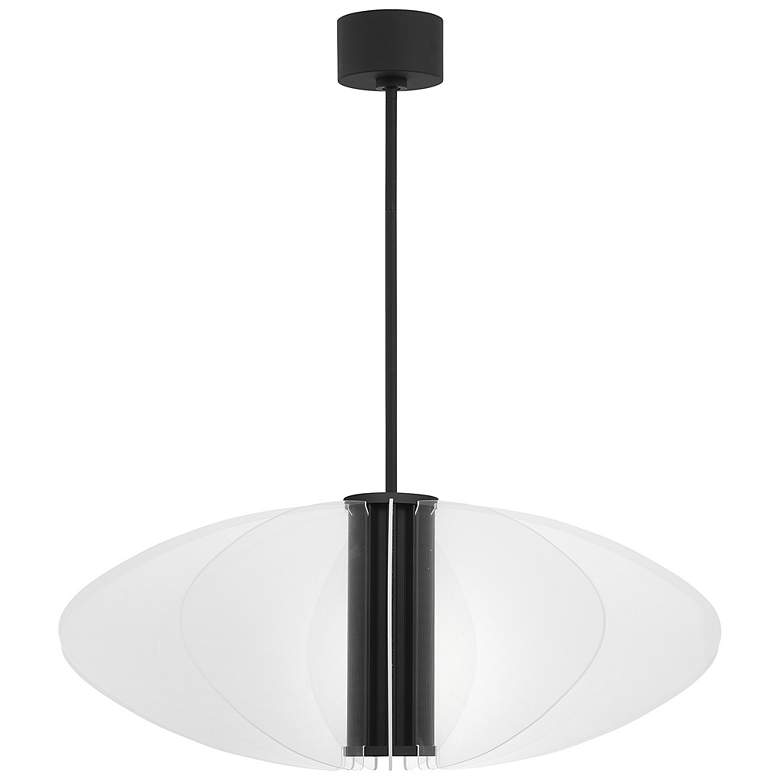 Image 6 Visual Comfort Modern Nyra Large LED Chandelier in Matte Black more views