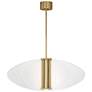 Visual Comfort Modern Nyra Large LED Chandelier in Plated Brass