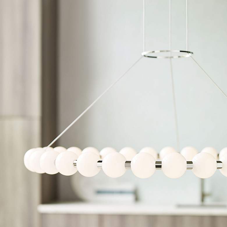 Image 3 Visual Comfort Modern Orbet 36 inch 2700K LED Polished Nickel Chandelier more views