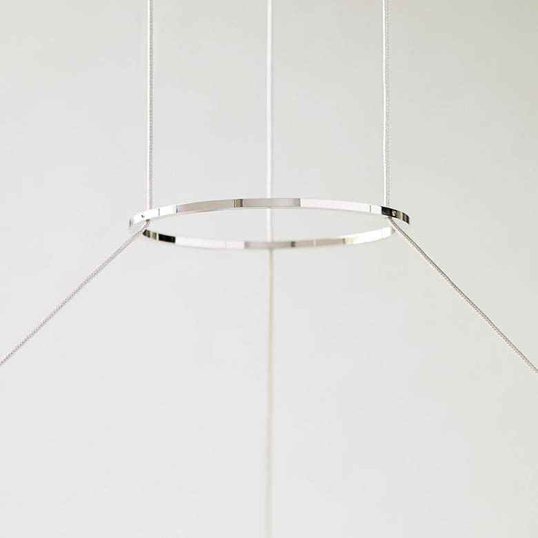 Image 4 Visual Comfort Modern Orbet 36 inch 2700K LED Polished Nickel Chandelier more views