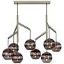Thumbnail1 of Visual Comfort Modern Sedona Double Smoke Glass Satin Nickel Chandelier