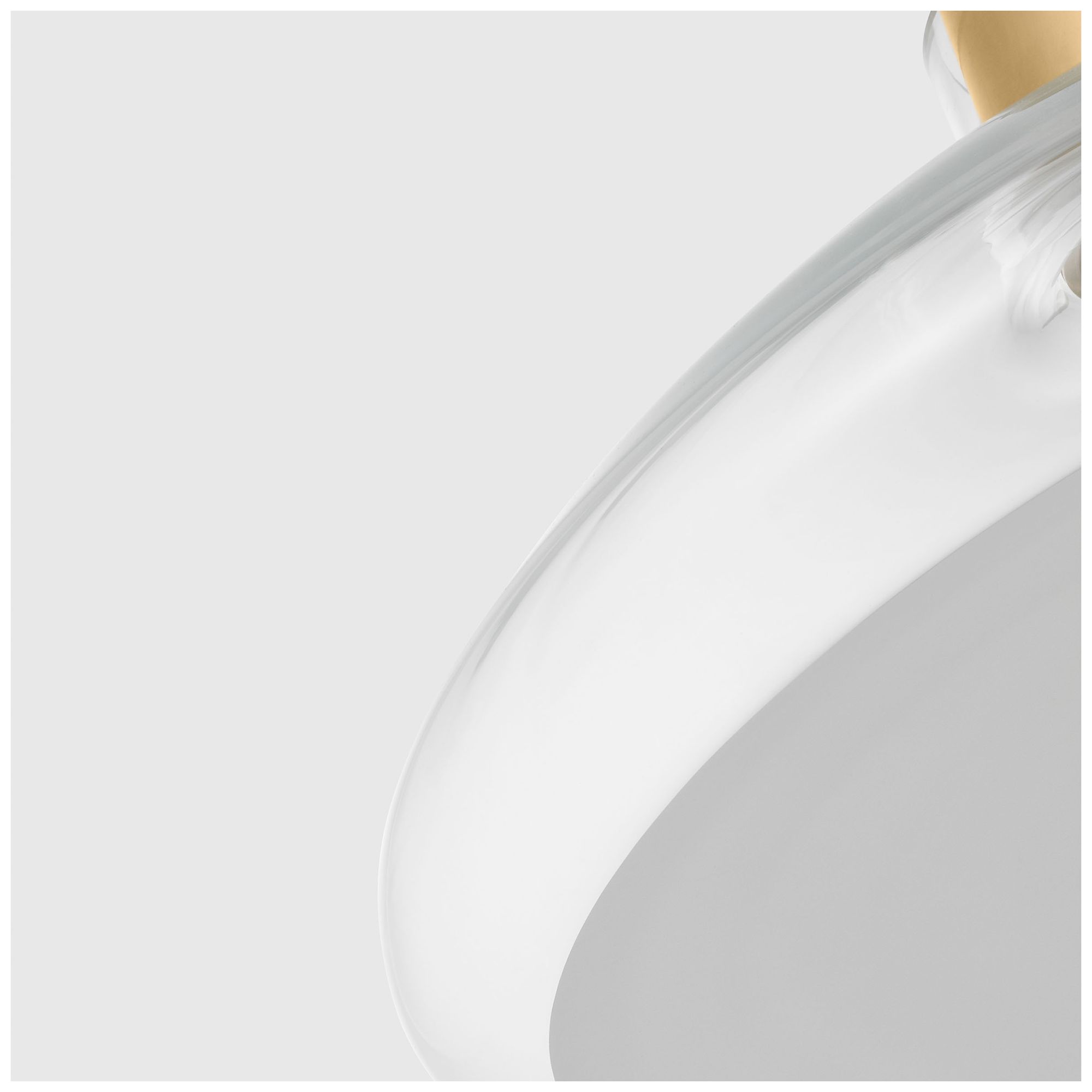 Image 3 Visual Comfort Modern Warm Dim LED 22 in Wide Brass and Clear Glass Pendant more views