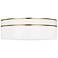Visual Comfort Monroe 14" Wide Brass and Gloss White Ceiling Light