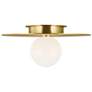 1_Visual Comfort Nodes 14" Wide Burnished Brass Ceiling Light