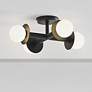 1_Visual Comfort Nodes 18" Wide Black 4-Light Ceiling Light