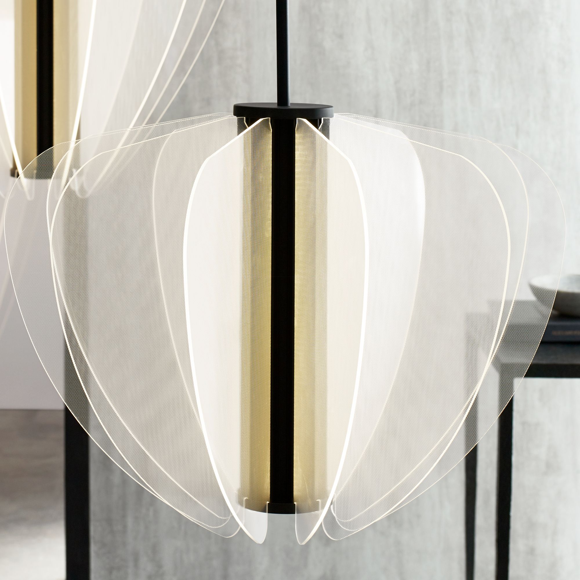 Visual Comfort Nyra 27 1/2" Wide Black Nightshade LED Chandelier