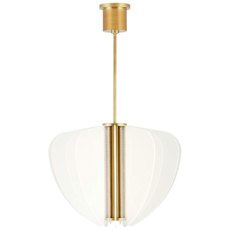 Image 1 Visual Comfort Nyra 28" Wide Plated Brass LED Chandelier