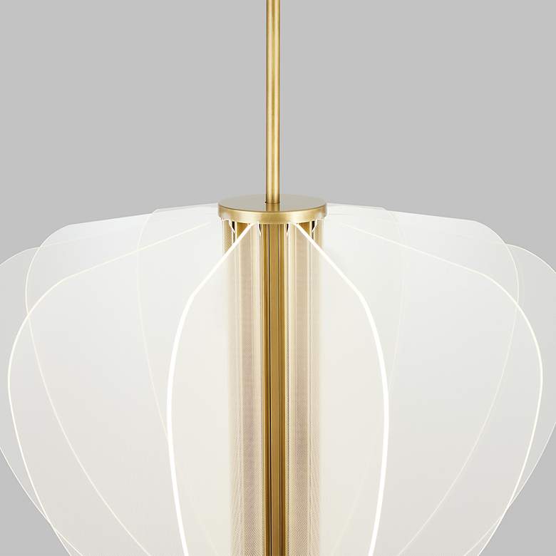 Image 2 Visual Comfort Nyra 28" Wide Plated Brass LED Chandelier more views