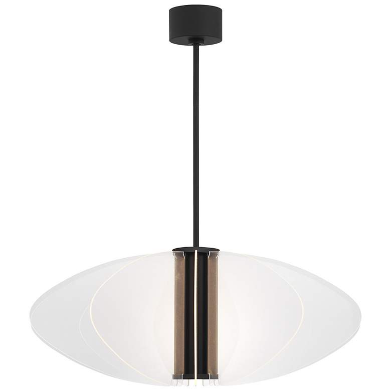 Image 1 Visual Comfort Nyra 35" Wide Matte Black LED Pendant Light