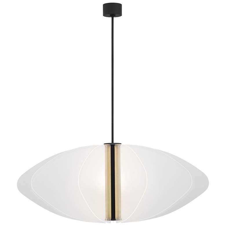 Image 4 Visual Comfort Nyra 52" Wide Matte Black LED Chandelier more views