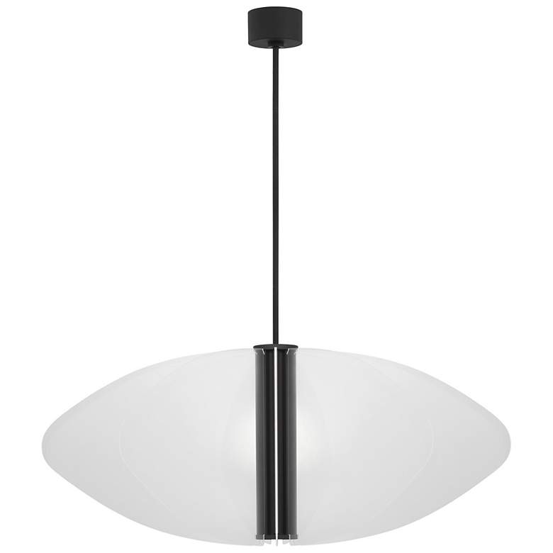 Image 5 Visual Comfort Nyra 52" Wide Matte Black LED Chandelier more views