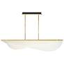 1_Visual Comfort Nyra 60" Plated Brass LED Linear Chandelier