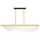Visual Comfort Nyra 60" Plated Brass LED Linear Chandelier