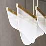 5_Visual Comfort Nyra 60" Plated Brass LED Linear Chandelier more views
