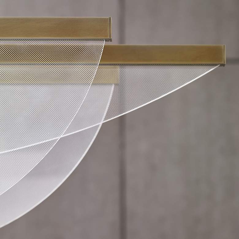 Image 6 Visual Comfort Nyra 60" Plated Brass LED Linear Chandelier more views