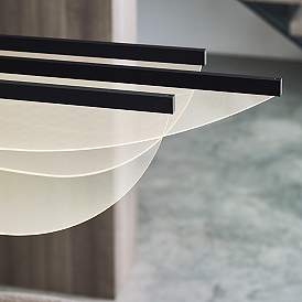 Image5 of Visual Comfort Nyra 60" Wide Black LED Linear Chandelier more views