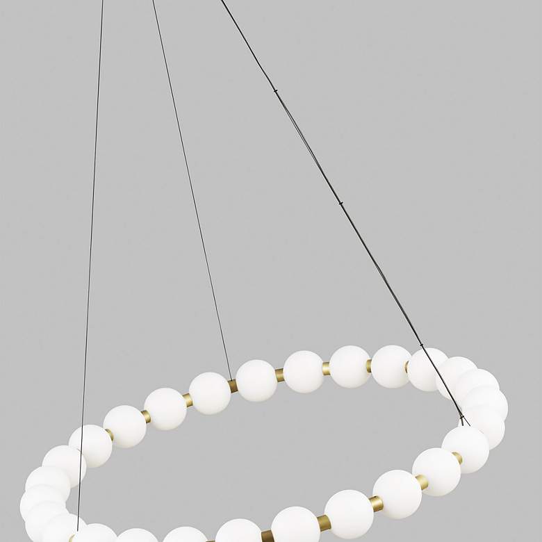 Image 2 Visual Comfort Orbet 30" Wide Natural Brass LED Chandelier more views