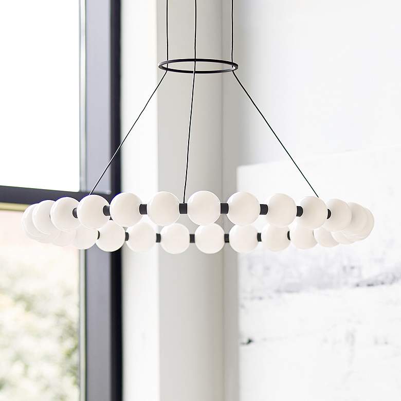 Image 1 Visual Comfort Orbet 30"W Nightshade Black LED Chandelier