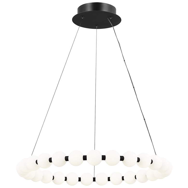 Image 3 Visual Comfort Orbet 30"W Nightshade Black LED Chandelier more views