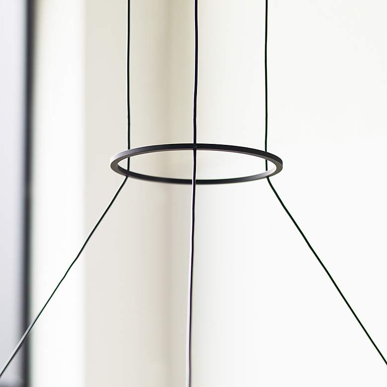 Image 7 Visual Comfort Orbet 30"W Nightshade Black LED Chandelier more views