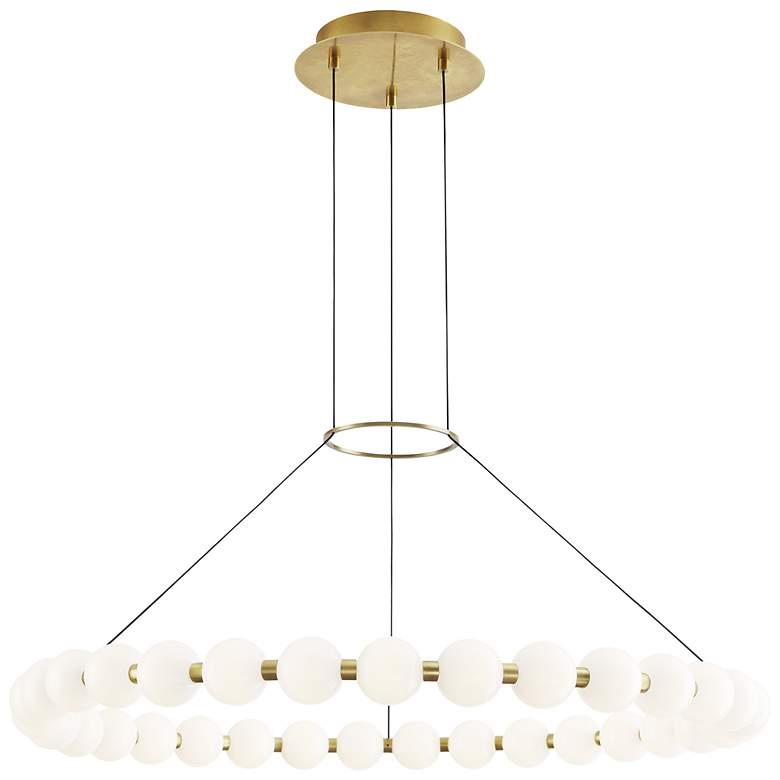 Image 2 Visual Comfort Orbet 36" Wide Natural Brass LED Chandelier