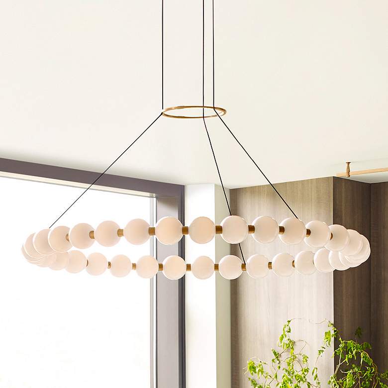 Image 1 Visual Comfort Orbet 36" Wide Natural Brass LED Chandelier
