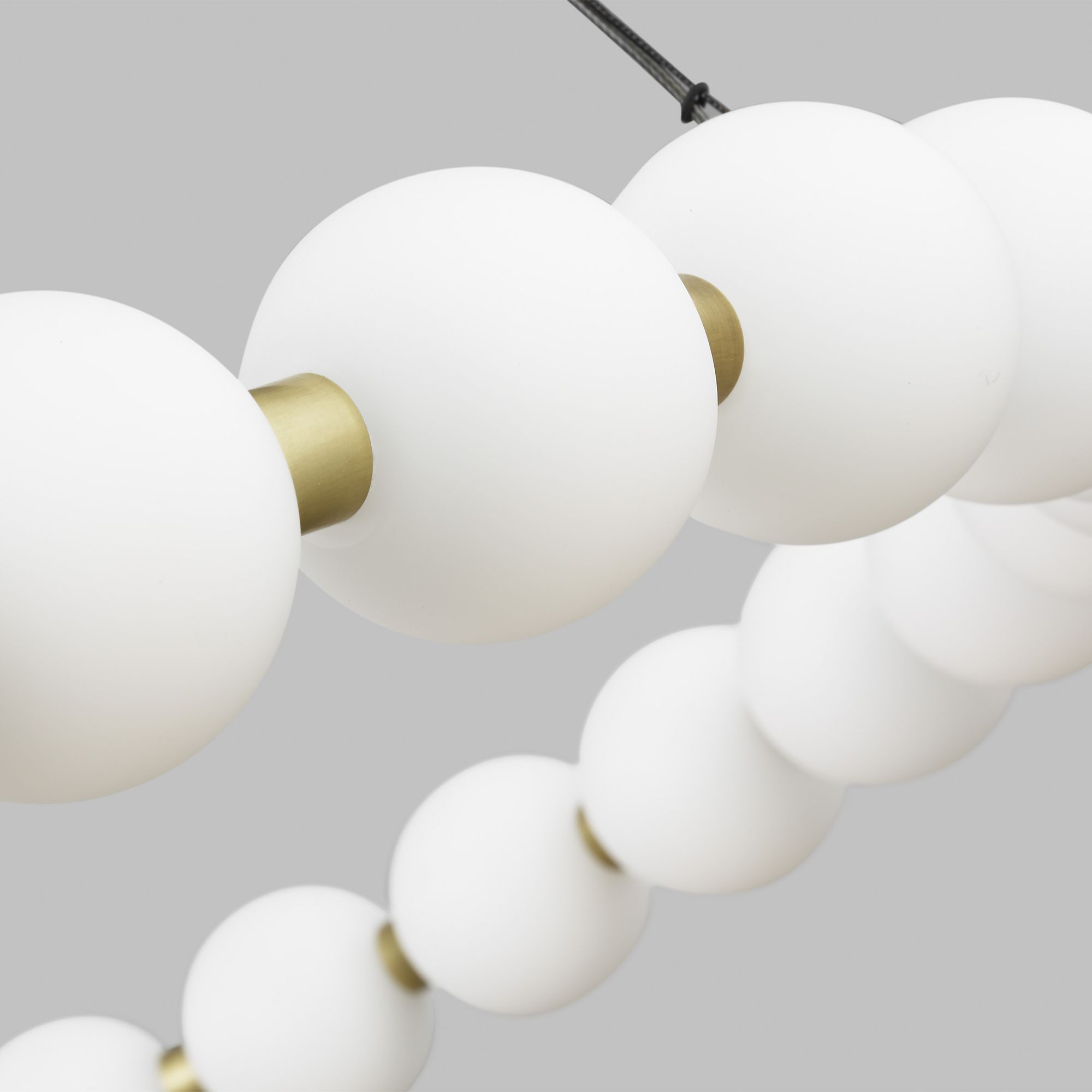 Image 3 Visual Comfort Orbet 36" Wide Natural Brass LED Chandelier more views