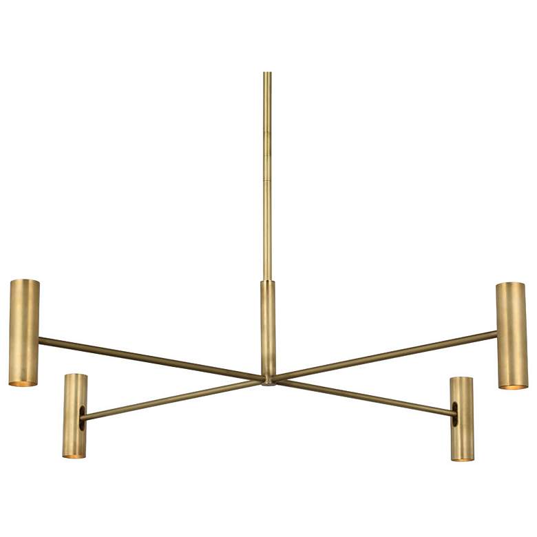 Image 1 Visual Comfort Ponte 36" Wide Brass LED 4-Light Chandelier